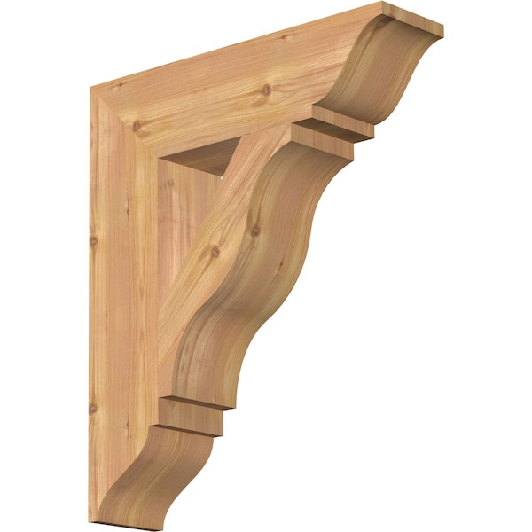 Ekena Millwork Funston Traditional Smooth Bracket, Western Red Cedar, 5 1/2"W x 22"D x 26"H BKT06X22X26FST01SWR - main